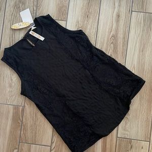 NWT sleeveless black top